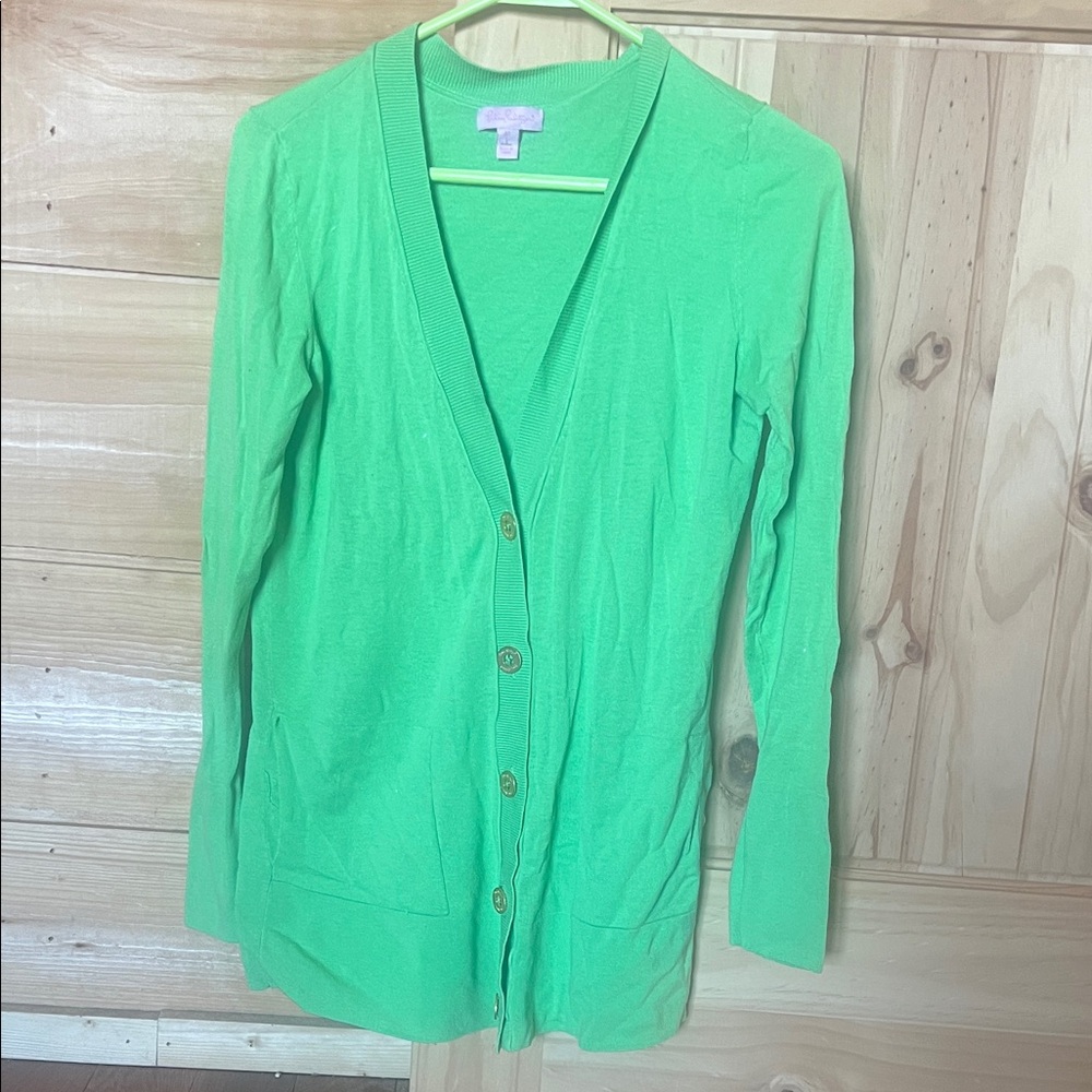 Lilly Pulitzer Lime Green Cardigan